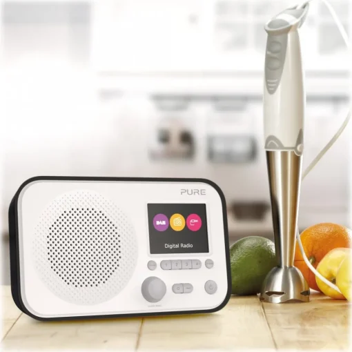 Pure Audio-- Elan E3 - Black - Portable DAB/DAB+ and FM Radio with Colour Display - High Quality Digital Radio - Avvenice