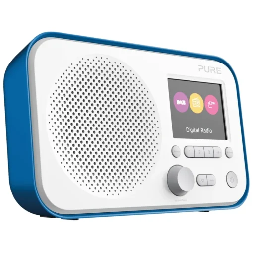 Pure Audio-- Elan E3 - Blue - Portable DAB/DAB+ and FM Radio with Colour Display - High Quality Digital Radio - Avvenice