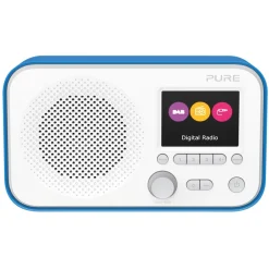 Pure Audio-- Elan E3 - Blue - Portable DAB/DAB+ and FM Radio with Colour Display - High Quality Digital Radio - Avvenice