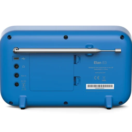 Pure Audio-- Elan E3 - Blue - Portable DAB/DAB+ and FM Radio with Colour Display - High Quality Digital Radio - Avvenice