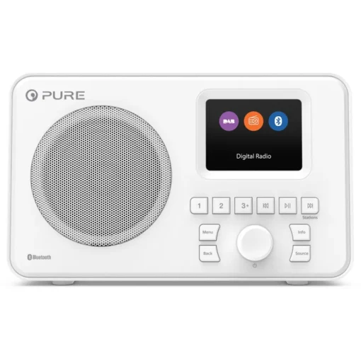 Pure Audio-- Elan One - White - Portable DAB+ Radio with Bluetooth - High Quality Digital Radio - Avvenice