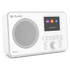 Pure Audio-- Elan One - White - Portable DAB+ Radio with Bluetooth - High Quality Digital Radio - Avvenice