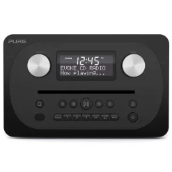Pure Audio-- Evoke C-D4 - Siena Black - Compact All-in-One Music System with Bluetooth - High Quality Digital Radio - Avvenice