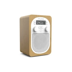 Pure Audio-- Evoke H2 - Oak - Compact, Portable DAB Digital Radio with FM - High Quality Digital Radio - Avvenice