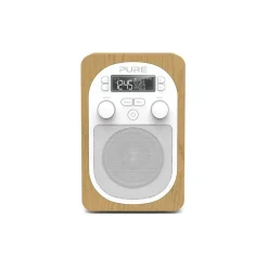 Pure Audio-- Evoke H2 - Oak - Compact, Portable DAB Digital Radio with FM - High Quality Digital Radio - Avvenice