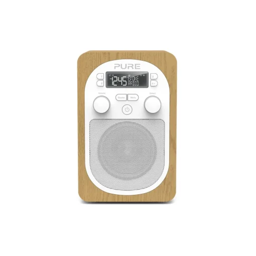 Pure Audio-- Evoke H2 - Oak - Compact, Portable DAB Digital Radio with FM - High Quality Digital Radio - Avvenice