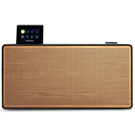 Pure Audio-- Evoke Home - Wood Edition - Coffee Black with Cherry Wood Grill - All-in-One Music System - High Quality Digital Radio - Avvenice