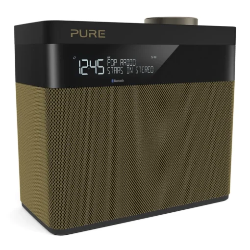Pure Audio-- Pop Maxi S - Gold - Stereo DAB Digital and FM Radio with Bluetooth - High Quality Digital Radio - Avvenice