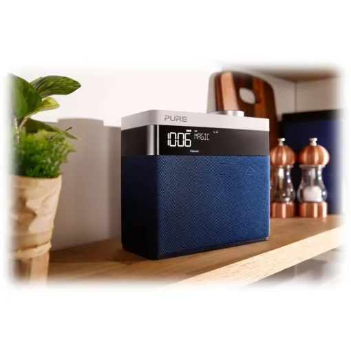 Pure Audio-- Pop Maxi S - Navy - Stereo DAB Digital and FM Radio with Bluetooth - High Quality Digital Radio - Avvenice