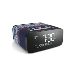 Pure Audio-- Siesta Rise Marius - Blue - Bedside DAB+/FM Alarm Clock Radio with Bluetooth - High Quality Digital Radio - Avvenice