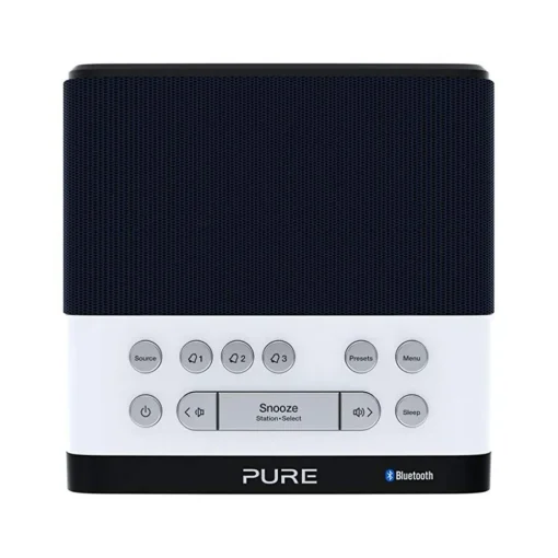Pure Audio-- Siesta Rise S - Navy - Bedside DAB+/FM Alarm Clock Radio with Bluetooth - High Quality Digital Radio - Avvenice