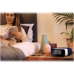 Pure Audio-- Siesta Rise S - Navy - Bedside DAB+/FM Alarm Clock Radio with Bluetooth - High Quality Digital Radio - Avvenice