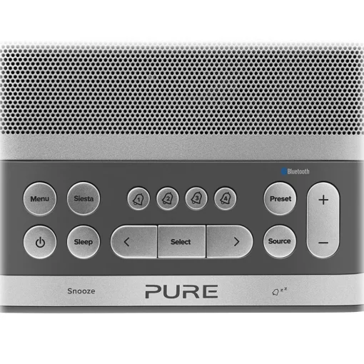 Pure Audio-- Siesta S6 - Graphite - Premium DAB+/FM Alarm Clock Radio with Bluetooth and CrystalVue+ - High Quality Digital Radio - Avvenice