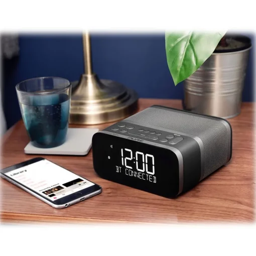 Pure Audio-- Siesta S6 - Graphite - Premium DAB+/FM Alarm Clock Radio with Bluetooth and CrystalVue+ - High Quality Digital Radio - Avvenice