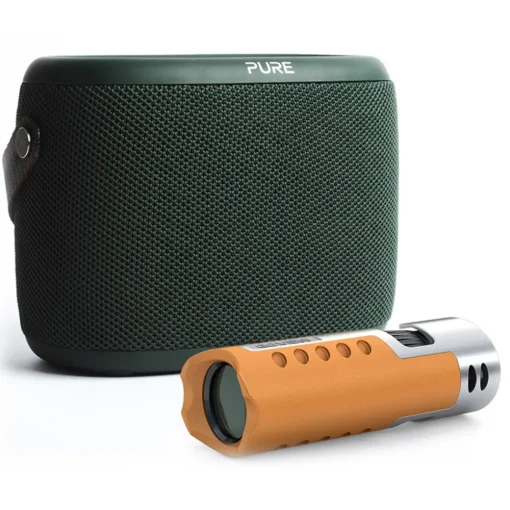 Pure Audio-- Woodland Explorer Pack - Sunset Orange - Mobile Speaker - High Quality Digital Radio - Avvenice
