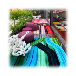 Qeeboo Furnishings-- Carpet Wave Green Rectangular - Rectangular - Carpet by Richard Hutten - Furnishing - Home - Avvenice