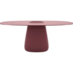 Qeeboo Furnishings-- Cobble Table 190 HPL Bucket - Indian Red - Table by Elisa Giovannoni - Furnishing - Home - Avvenice