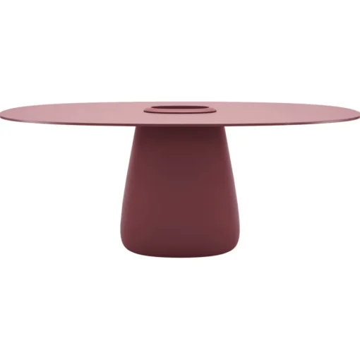 Qeeboo Furnishings-- Cobble Table 190 HPL Bucket - Indian Red - Table by Elisa Giovannoni - Furnishing - Home - Avvenice
