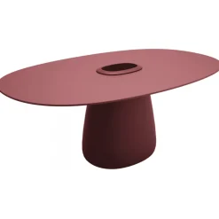 Qeeboo Furnishings-- Cobble Table 190 HPL Bucket - Indian Red - Table by Elisa Giovannoni - Furnishing - Home - Avvenice