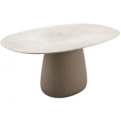 Qeeboo Furnishings-- Cobble Table Top 160 cm Stoneware - Ivory - Table by Elisa Giovannoni - Furnishing - Home - Avvenice