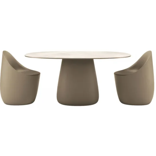 Qeeboo Furnishings-- Cobble Table Top 160 cm Stoneware - Ivory - Table by Elisa Giovannoni - Furnishing - Home - Avvenice