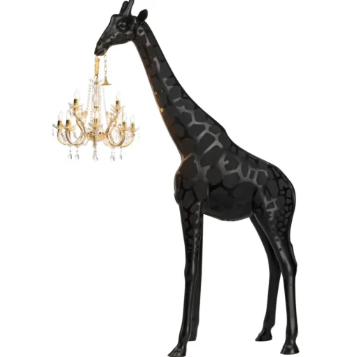 Qeeboo Lighting & Lamps-- Giraffe in Love Outdoor - Black - Chandelier by Marcantonio - Lighting - Home - Avvenice