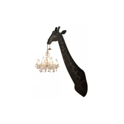 Qeeboo Lighting & Lamps-- Giraffe in Love Wall Lamp - Black - Wall Standing Lamp by Marcantonio - Lighting - Home - Avvenice