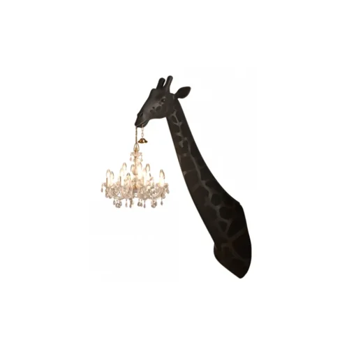 Qeeboo Lighting & Lamps-- Giraffe in Love Wall Lamp - Black - Wall Standing Lamp by Marcantonio - Lighting - Home - Avvenice