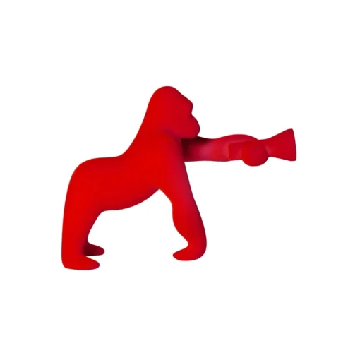 Qeeboo Lighting & Lamps-- Kong XS Velvet Finish - Red - Free Standing Lamp by Stefano Giovannoni - Lighting - Home - Avvenice