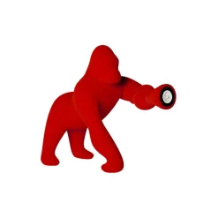 Qeeboo Lighting & Lamps-- Kong XS Velvet Finish - Red - Free Standing Lamp by Stefano Giovannoni - Lighting - Home - Avvenice
