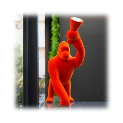 Qeeboo Lighting & Lamps-- Kong XS Velvet Finish - Red - Free Standing Lamp by Stefano Giovannoni - Lighting - Home - Avvenice