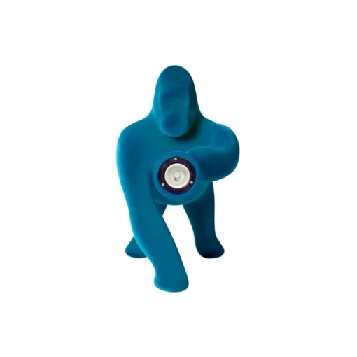 Qeeboo Lighting & Lamps-- Kong XS Velvet Finish - Light Blue - Free Standing Lamp by Stefano Giovannoni - Lighting - Home - Avvenice