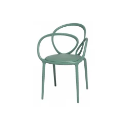 Qeeboo Furnishings-- Loop Chair with Cushion Set of 2 Pieces - Sage Green - Chair by Front - Furnishing - Home - Avvenice