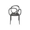 Qeeboo Furnishings-- Loop Chair Without Cushion Set of 2 Pieces - Black - Chair by Front - Furnishing - Home - Avvenice