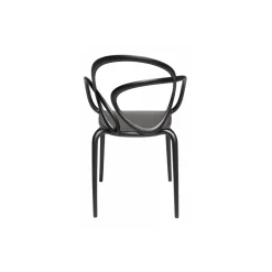 Qeeboo Furnishings-- Loop Chair Without Cushion Set of 2 Pieces - Black - Chair by Front - Furnishing - Home - Avvenice