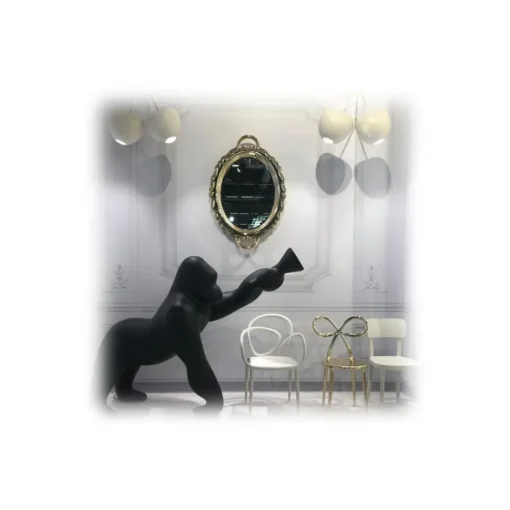 Qeeboo Furnishings-- Loop Chair Without Cushion Set of 2 Pieces - Black - Chair by Front - Furnishing - Home - Avvenice