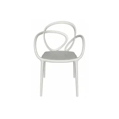 Qeeboo Furnishings-- Loop Chair Without Cushion Set of 2 Pieces - White - Chair by Front - Furnishing - Home - Avvenice