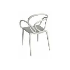 Qeeboo Furnishings-- Loop Chair Without Cushion Set of 2 Pieces - White - Chair by Front - Furnishing - Home - Avvenice