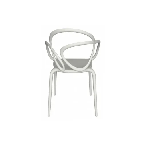 Qeeboo Furnishings-- Loop Chair Without Cushion Set of 2 Pieces - White - Chair by Front - Furnishing - Home - Avvenice