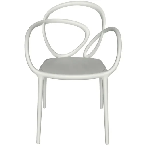 Qeeboo Furnishings-- Loop Chair Without Cushion - Set of 2 Pieces - White - Chair by Front - Furnishing - Home - Avvenice