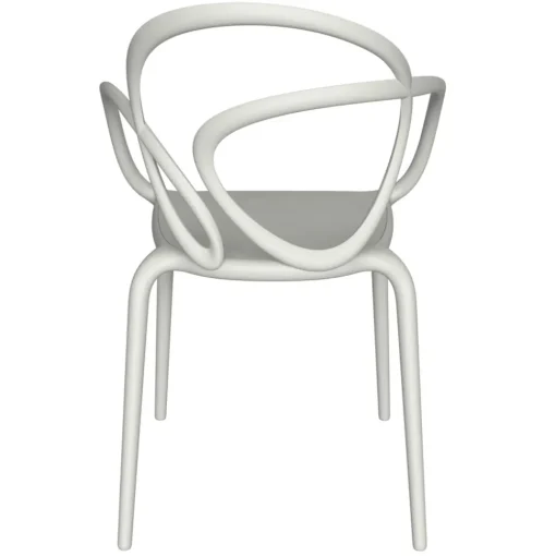 Qeeboo Furnishings-- Loop Chair Without Cushion - Set of 2 Pieces - White - Chair by Front - Furnishing - Home - Avvenice