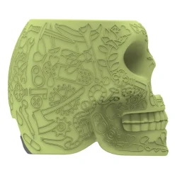 Qeeboo Accessories-- Mexico Skull - Green - High Capacity Portable Power Bank USB Charger - Mini - Portable Batteries - 2600 mAh - Avvenice