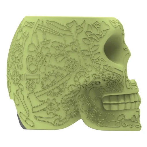 Qeeboo Accessories-- Mexico Skull - Green - High Capacity Portable Power Bank USB Charger - Mini - Portable Batteries - 2600 mAh - Avvenice