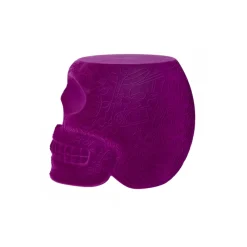 Qeeboo Furnishings-- Mexico Stool and Sidetable Velvet Finish - Violet - Chair by Studio Job - Furniture - Home - Avvenice
