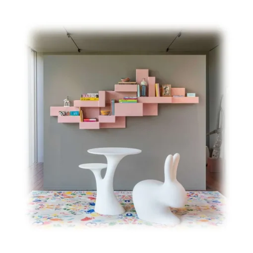 Qeeboo Furnishings-- Primitive Bookshelf - Grey - Bookshelf by Studio Nucleo - Furnishing - Home - Avvenice