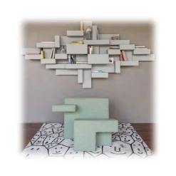 Qeeboo Furnishings-- Primitive Bookshelf - Grey - Bookshelf by Studio Nucleo - Furnishing - Home - Avvenice