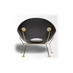 Qeeboo Furnishings-- Pupa Armchair Brass Base Indoor - White - Chair by Andrea Branzi - Furnishing - Home - Avvenice