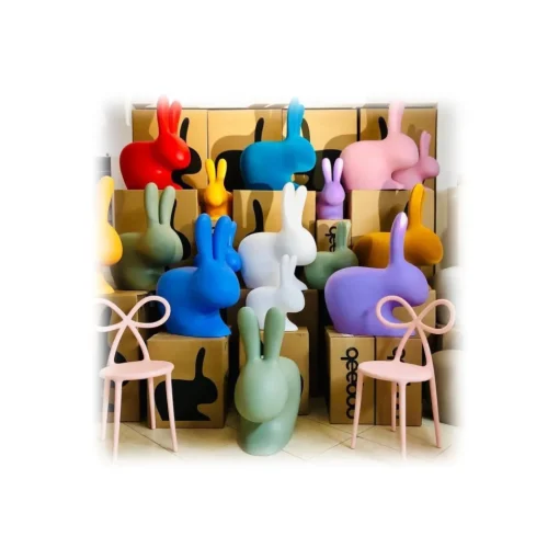 Qeeboo Furnishings-- Rabbit Chair Baby - Red - Chair by Stefano Giovannoni - Furniture - Home - Avvenice