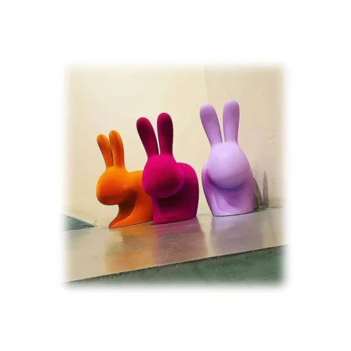 Qeeboo Furnishings-- Rabbit Chair Velvet Finish - Red - Chair by Stefano Giovannoni - Furniture - Home - Avvenice