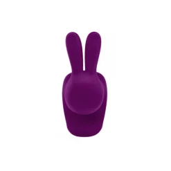 Qeeboo Home Accessories-- Rabbit XS Bookend Velvet Finish - Violet - by Stefano Giovannoni - Furniture - Home - Avvenice